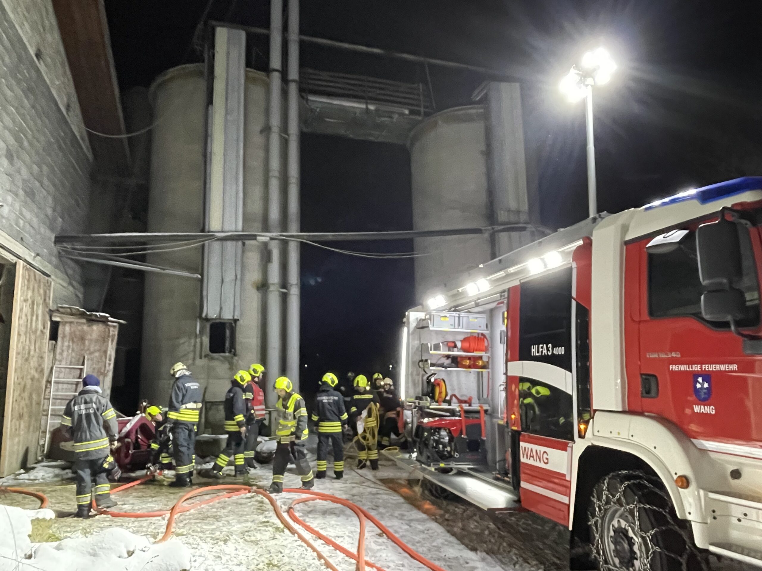 Brandeinsatzübung im Jänner