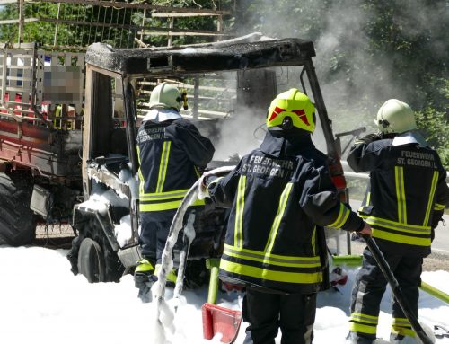 B2 Fahrzeugbrand auf der L89 bei St.Georgen/Leys