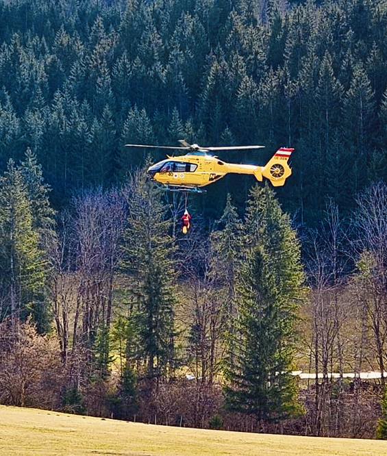 Einsatz bei Forstunfall im Ortsteil Gstetten