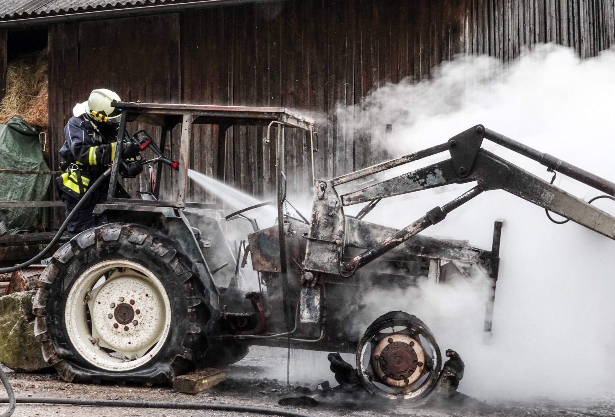 Traktorbrand in Scheibbsbach