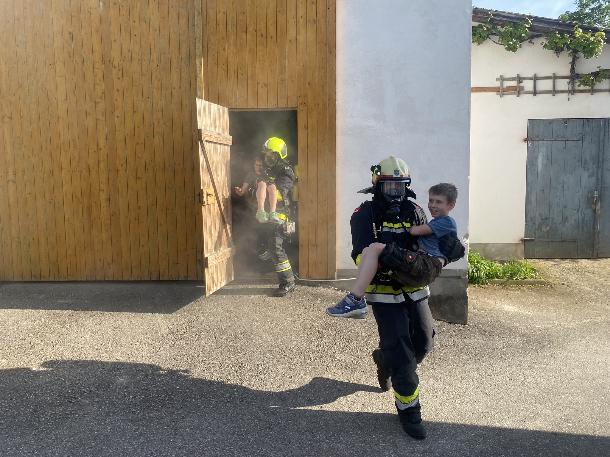 Atemschutzübung mit der Jugend