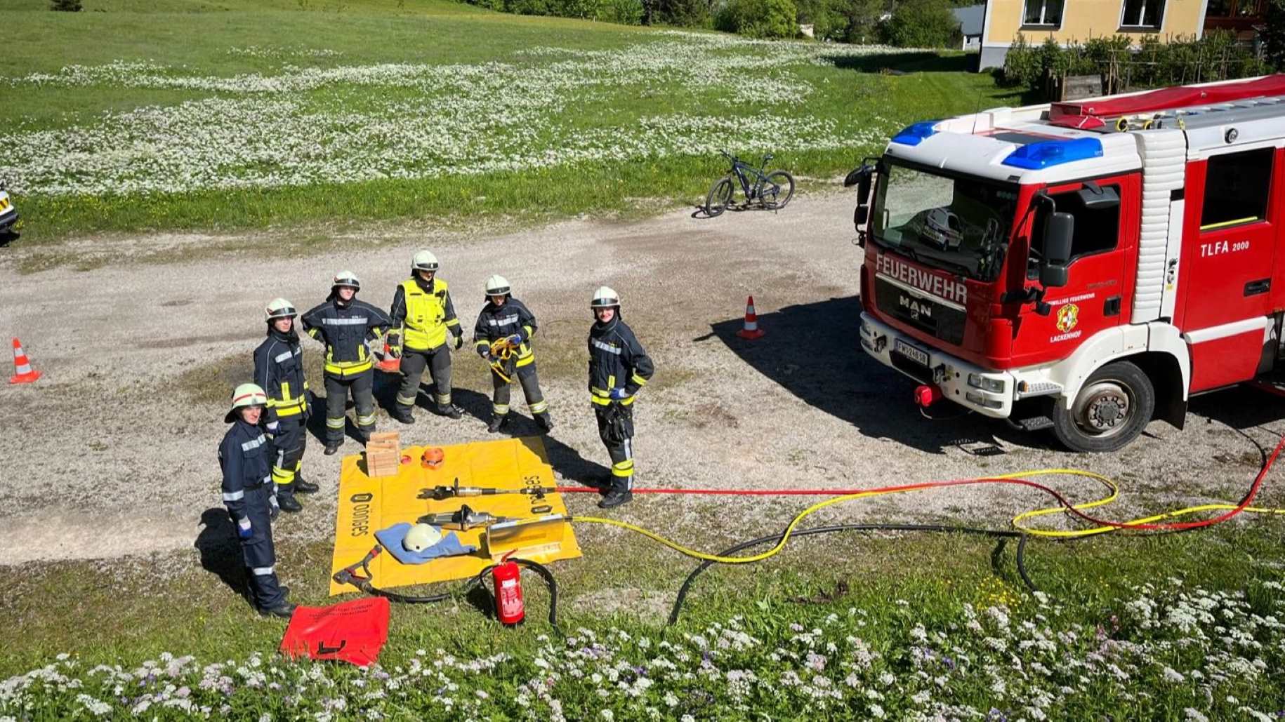 Übung mit der Rettung