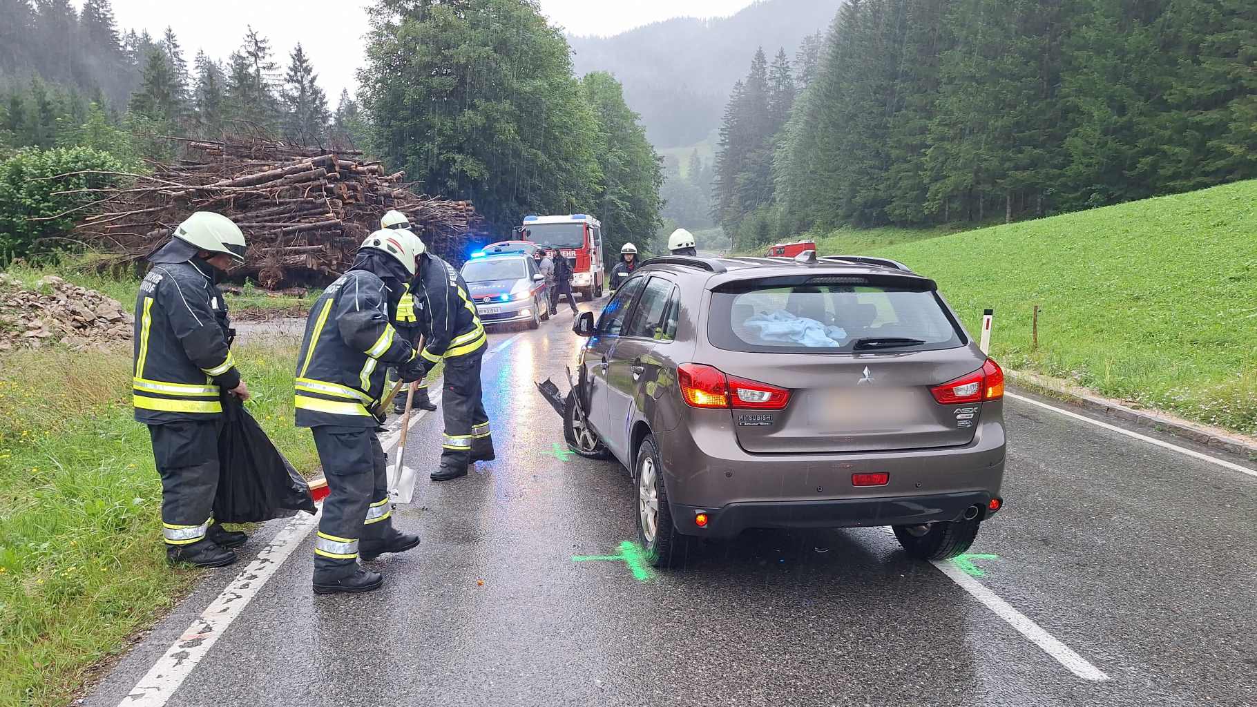 Kollision von zwei Fahrzeugen
