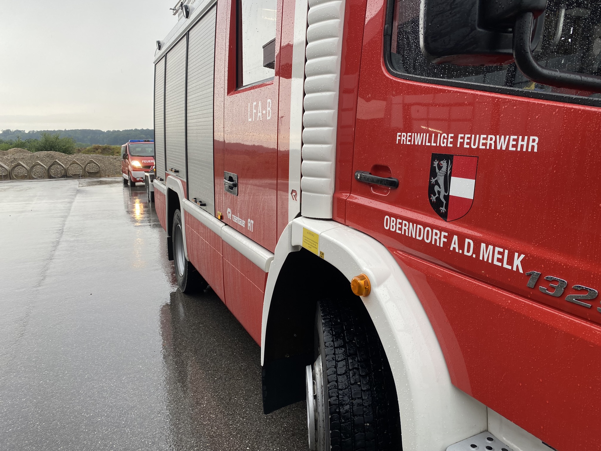 Unterstützung beim Unwettereinsatz in Wieselburg