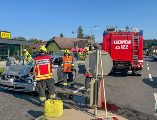 Verkehrsunfall auf der B25 – Kreuzung Hochrießer Straße