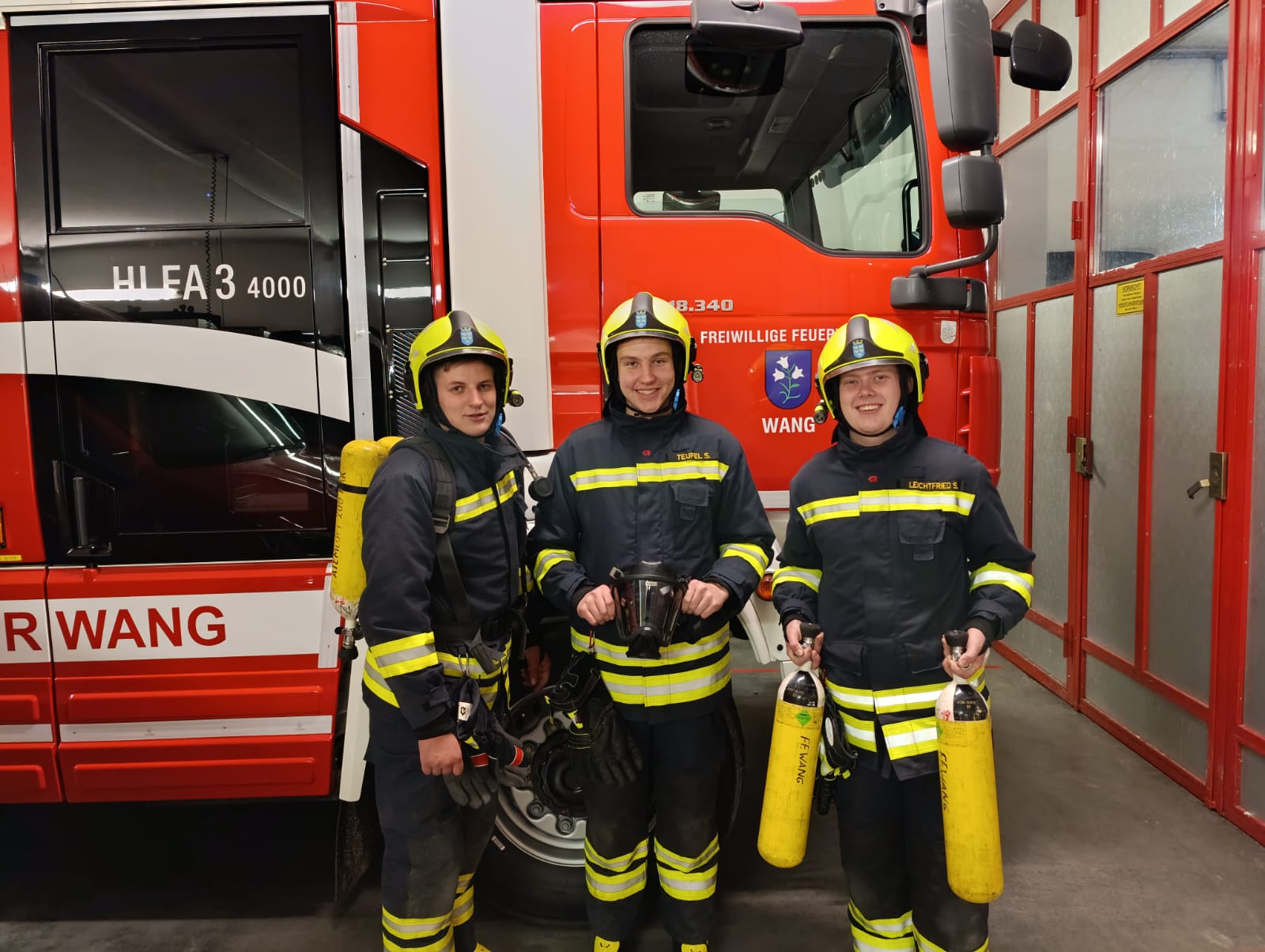 3 neue Atemschutzgeräteträger für die FF-Wang
