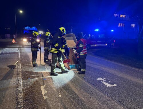 Ölspur im Ortsgebiet Wang