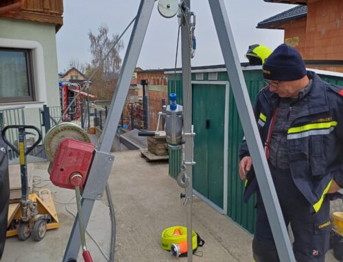 Tiefer Brunnen ausgepumpt – Übung & Einsatz zugleich