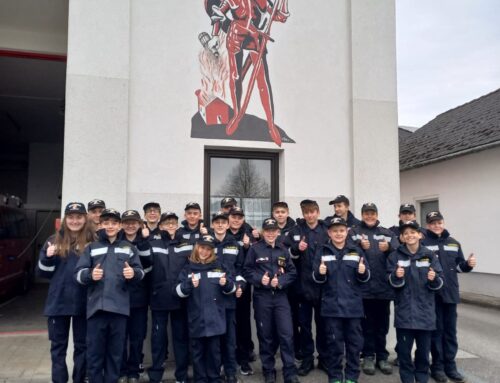 21 Jugendliche der FF Zarnsdorf beim Wissenstest in Wang