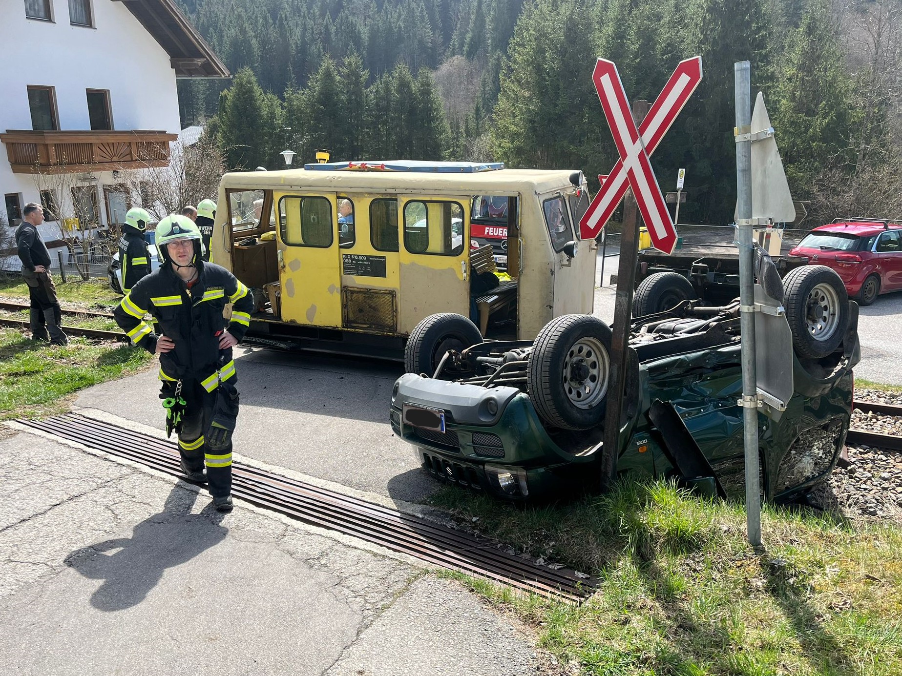 Verkehrsunfall mit Schienenfahrzeug