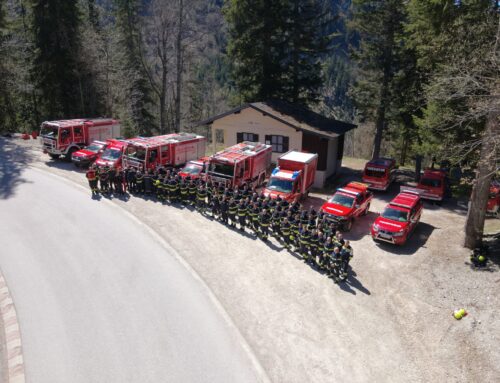 Groß Übung des Waldbrandzuges West am Hochkar.
